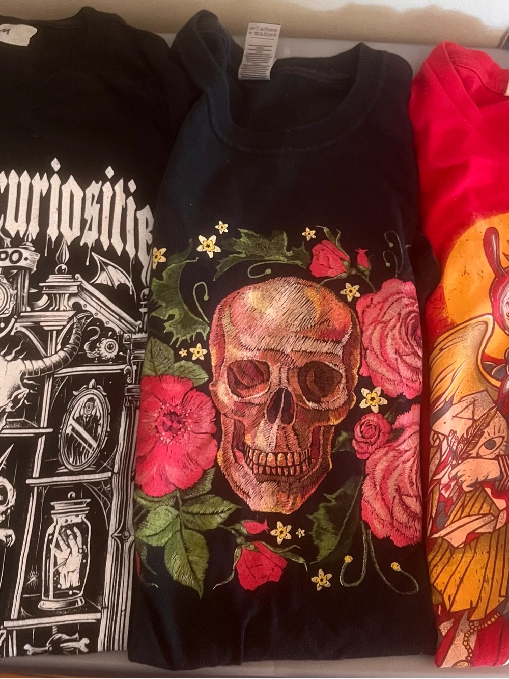 3 shirt y2k grunge bundle b2 md skull
